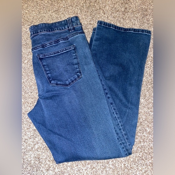 Talbots Women’s 10 Petite Simply Flattering 5 Pocket Deep Blue Denim Jeans - Picture 1 of 5